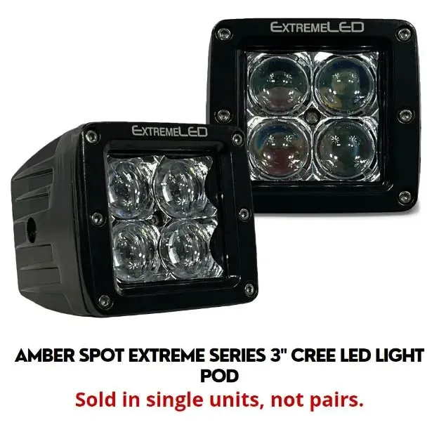 Spot and Flood Extreme Series 3" CREE LED Light Pod (All Options)