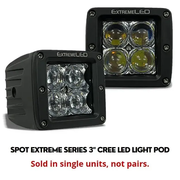 Spot and Flood Extreme Series 3" CREE LED Light Pod (All Options)