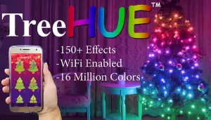 TreeHUE™ | Smart Christmas Lights - App Controlled - 150  Effects