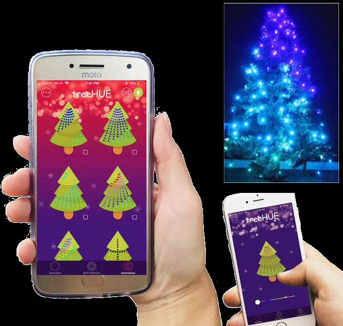 TreeHUE™ | Smart Christmas Lights - App Controlled - 150  Effects