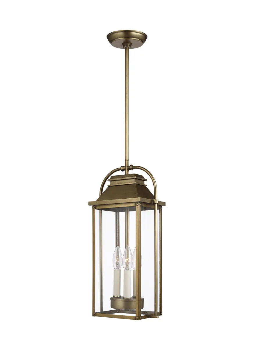 Wellsworth Outdoor Lighting in Painted Distressed Brass