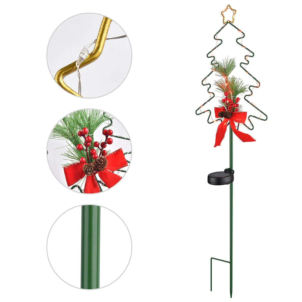 Yescom Solar Garden Stake Lights Chrismas Tree 2ct/Pack